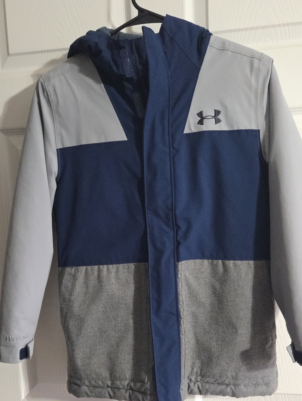 Under Armour Boys' Cold Gear Hooded Coat - Navy/Gray